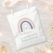 Roze en blauwe regenboogBaby shower Bedankzakje (Geknipt)