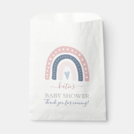 Roze en blauwe regenboogBaby shower Bedankzakje