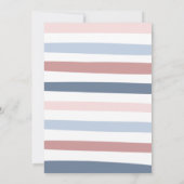 Roze en blauwe regenboogboho Eerste verjaardag Kaart (Achterkant)