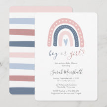 Roze en blauwe regenboogjongen of Girl Baby shower
