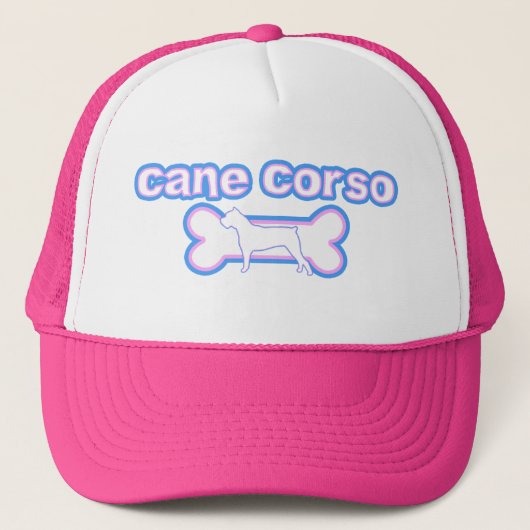 Roze en blauwe rode corso trucker pet (Voorkant)