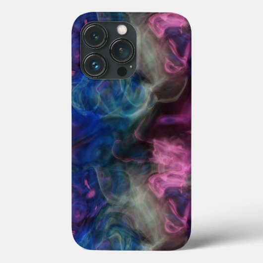 Roze en blauwe rook abstract Case-Mate iPhone case (Achterkant)
