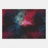 Roze en blauwe rook abstract inpakpapier vel (Voorkant 3)