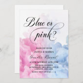 Roze en Blauwe Rook Geslacht Reveal Kaart (Voorkant / Achterkant)