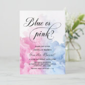 Roze en blauwe rook kaart (Staand voorkant)
