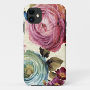 Roze en blauwe Roos iPhone 11 Hoesje