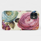 Roze en blauwe Roos Case-Mate iPhone Case (Achterkant (horizontaal))