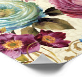 Roze en blauwe Roos Poster (Hoek)