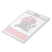 Roze en blauwe Rozen Bloedsuiker Log Notitieblok (Schuin)