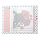 Roze en blauwe Rozen Bloedsuiker Log Notitieblok (Voorkant)