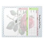Roze en blauwe Rozen Bloedsuiker Log Notitieblok (Voorkant)
