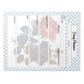 Roze en Blauwe Rozen Essay Planner Notitieblok (Voorkant)