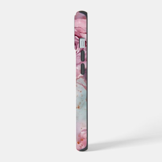 Roze en blauwe Rozen iPhone 15 Case (Linkerkant)