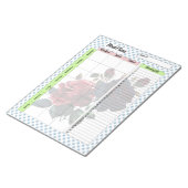 Roze en Blauwe Rozen Maaltijdplanner Notitieblok (Schuin)