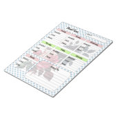 Roze en Blauwe Rozen Maaltijdplanner Notitieblok (Schuin)