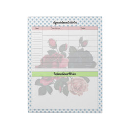 Roze en Blauwe Rozen Notities Notitieblok