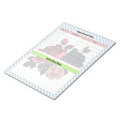 Roze en Blauwe Rozen Notities Notitieblok (Schuin)