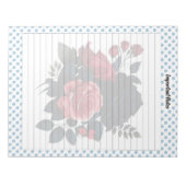 Roze en Blauwe Rozen Notities Notitieblok (Voorkant)