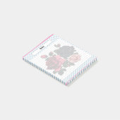 Roze en Blauwe Rozen Notities Post-it® Notes (Schuin)