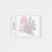 Roze en Blauwe Rozen Notities Post-it® Notes (Voorkant)