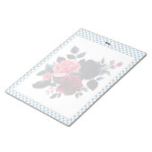 Roze en Blauwe Rozen Opmerking Notitieblok (Schuin)