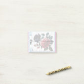 Roze en Blauwe Rozen Te Doen Lijst Post-it® Notes (Op bureau)