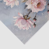 Roze en Blauwe Rozen Waterverf Decoupage Tissuepapier (Detail)