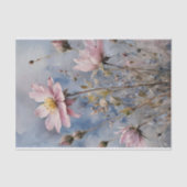 Roze en Blauwe Rozen Waterverf Decoupage Tissuepapier (Voorkant)