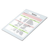 Roze en Blauwe Rozen Weekplanner Notitieblok (Schuin)