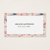 Roze en Blauwe Sakura Bloemenbestelling Dank u kaa Visitekaartje (Achterkant)