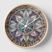 Roze en Blauwe Sapphires Diamanten Parels Mandala (Voorkant)