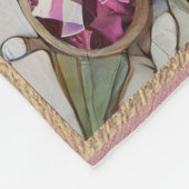 Roze en Blauwe Sapphires Diamanten Parels Mandala Fleece Deken (Hoek)