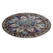 Roze en Blauwe Sapphires Diamanten Parels Mandala Snijplank (Hoek)