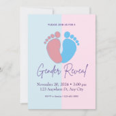Roze en Blauwe Schattigee Geslachtsonthulling Uitn Kaart (Voorkant)