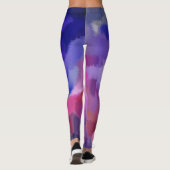 Roze en blauwe schilderplaat leggings (Achterkant)