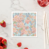 Roze en blauwe shabby chic servet (Insitu)