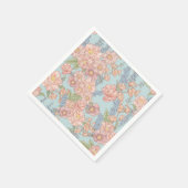 Roze en blauwe shabby chic servet (Hoek)