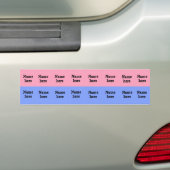 Roze en Blauwe sippy cup labels Bumpersticker (Op auto)