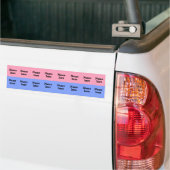 Roze en Blauwe sippy cup labels Bumpersticker (Op Truck)
