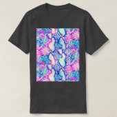 Roze en blauwe slang Afdrukken Afbeelding T-shirt (Design voorkant)
