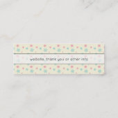 Roze en blauwe sneeuwvlok patroon feestelijke wint mini visitekaartje (Achterkant)