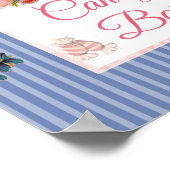 Roze en blauwe Snoep Borg-Poster voor bruiloft Poster (Hoek)