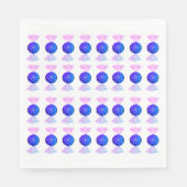Roze en blauwe snoep servetten (Voorkant)