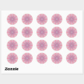 Roze en Blauwe Spokes Kaleidoscoop Stickers (Vel)