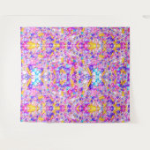 Roze en blauwe springen wandkleed (Voorkant (horizontaal))