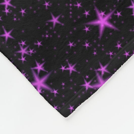 Roze en blauwe sterren fleece deken (Hoek)