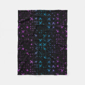 Roze en blauwe sterren fleece deken (Voorkant)