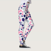 Roze en Blauwe Stippen Leggings (Rechts)