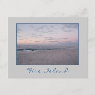 'Roze en blauwe strand op zonsopgang' Briefkaart