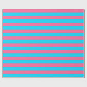 Roze en blauwe strepen ontwerp cadeaupapier (Vlak)